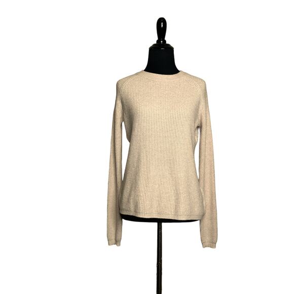 Tahari beige cream crew neck long sleeves sweater size XS - Picture 13 of 14
